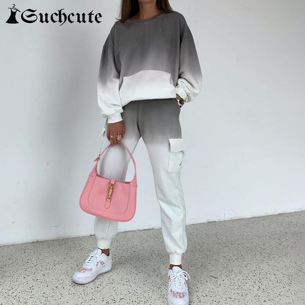 women's two piece pants suchcute women sets streetwear pieces korean fashion gradient clothing harajuku vintage long sleeve clubwear ou, White
women's two piece pants suchcute women sets streetwear pieces korean fashion gradient clothing harajuku vintage long sleeve clubwear ou, White