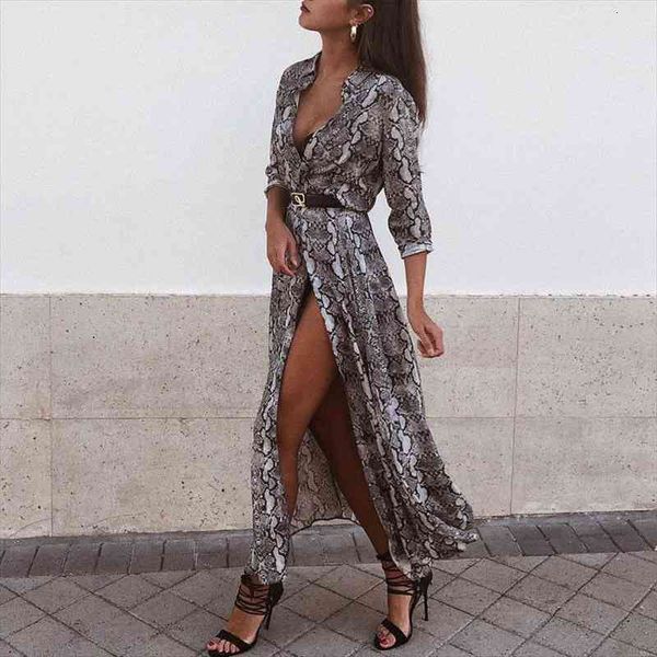 autumn women dresses women snake skin pattern v neck long sleeve dress ladies maxi dresses fashion evening party dress, Black;gray
autumn women dresses women snake skin pattern v neck long sleeve dress ladies maxi dresses fashion evening party dress, Black;gray