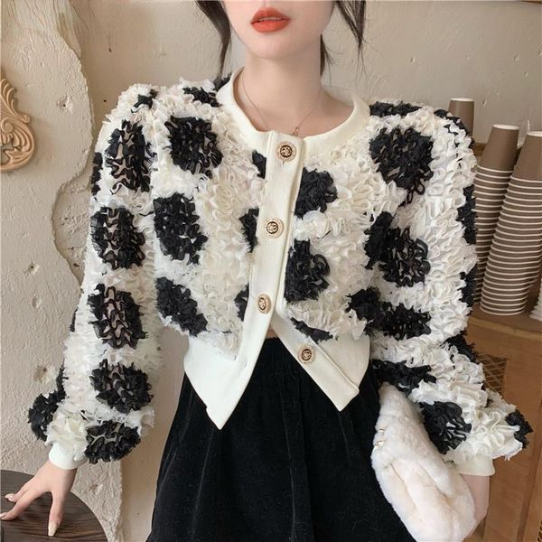 women's knits & tees 3d hit color flowers women jacket long sleeve o-neck causal coat 2021 single breasted elegant outerwear french el, White
women's knits & tees 3d hit color flowers women jacket long sleeve o-neck causal coat 2021 single breasted elegant outerwear french el, White