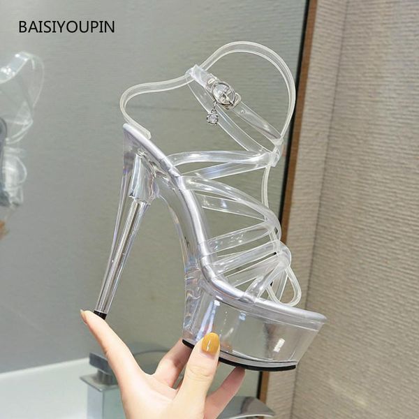 wedding fashion women sandals summer pumps shoes transparent platform(5cm) party 15cm high heels catwalk female, Black
wedding fashion women sandals summer pumps shoes transparent platform(5cm) party 15cm high heels catwalk female, Black