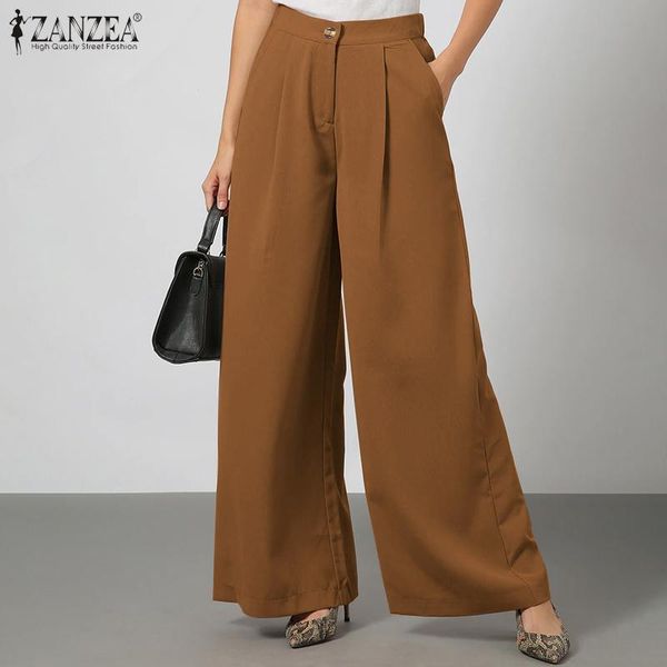 women's pants & capris 2021 zanzea women wide leg pant summer office lady suits casual solid elastic waist female pleated oversized pan, Black;white
women's pants & capris 2021 zanzea women wide leg pant summer office lady suits casual solid elastic waist female pleated oversized pan, Black;white