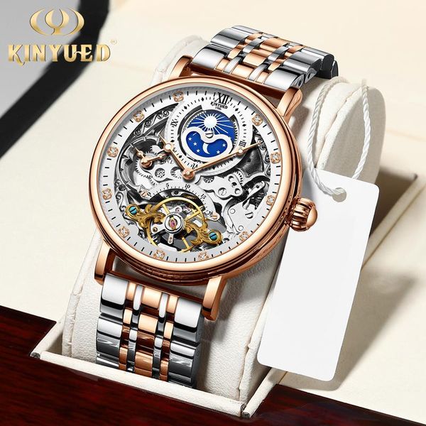 wristwatches kinyued fashion business automatic hollow luxury mechanical movement men's tourbillon waterproof moon phase watch men j055, Slivery;brown
wristwatches kinyued fashion business automatic hollow luxury mechanical movement men's tourbillon waterproof moon phase watch men j055, Slivery;brown