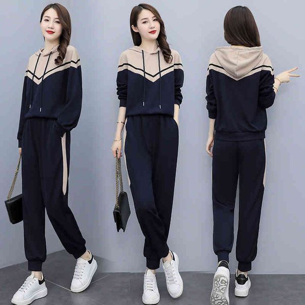 fashion sports leisure suit women's 2021 autumn korean version loose contrast two-piece set, Gray
fashion sports leisure suit women's 2021 autumn korean version loose contrast two-piece set, Gray