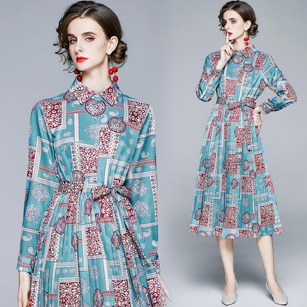casual dresses elegant vintage women print slim tunic shirt dress office lady long sleeve midi party pleated clothing, Black;gray
casual dresses elegant vintage women print slim tunic shirt dress office lady long sleeve midi party pleated clothing, Black;gray