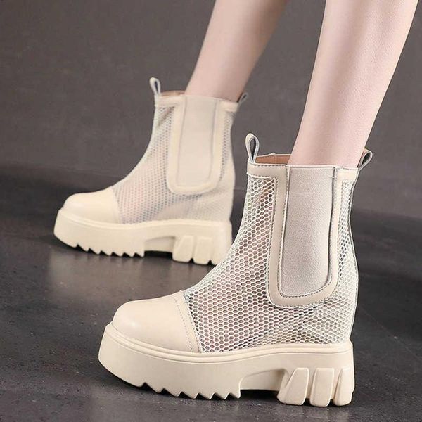 boots hidden heels summer mesh women breathable chunky platform ankle female thick bottom high casual shoes, Black
boots hidden heels summer mesh women breathable chunky platform ankle female thick bottom high casual shoes, Black