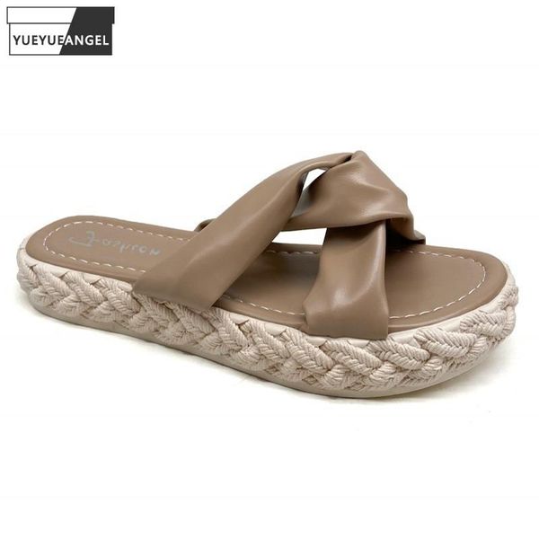 slippers ladies summer weave thick platform holiday cross strap women pu leather outside slides casual footwear female, Black
slippers ladies summer weave thick platform holiday cross strap women pu leather outside slides casual footwear female, Black