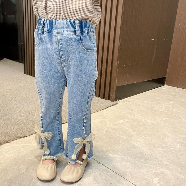 2-7t bow jeans for kid girls toddler clothes bowknot pearl denim pants elegant cute sweet party children trousers, Blue
2-7t bow jeans for kid girls toddler clothes bowknot pearl denim pants elegant cute sweet party children trousers, Blue