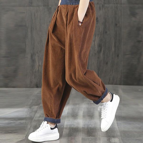 women's pants & capris women corduroy zanzea autumn vintage harem casual pacthwork trousers loose turnip pantalon plus size trouser, Black;white
women's pants & capris women corduroy zanzea autumn vintage harem casual pacthwork trousers loose turnip pantalon plus size trouser, Black;white