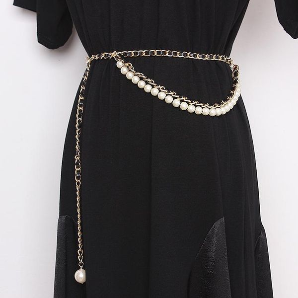 women's runway fashion pearl chain cummerbunds female dress corsets waistband belts decoration narrow belt tb1212, Black;brown
women's runway fashion pearl chain cummerbunds female dress corsets waistband belts decoration narrow belt tb1212, Black;brown