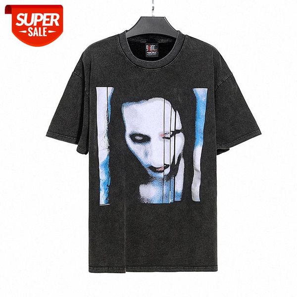 streetwear men european and american high street retro washed short-sleeved t-shirt #zt4t, White;black
streetwear men european and american high street retro washed short-sleeved t-shirt #zt4t, White;black