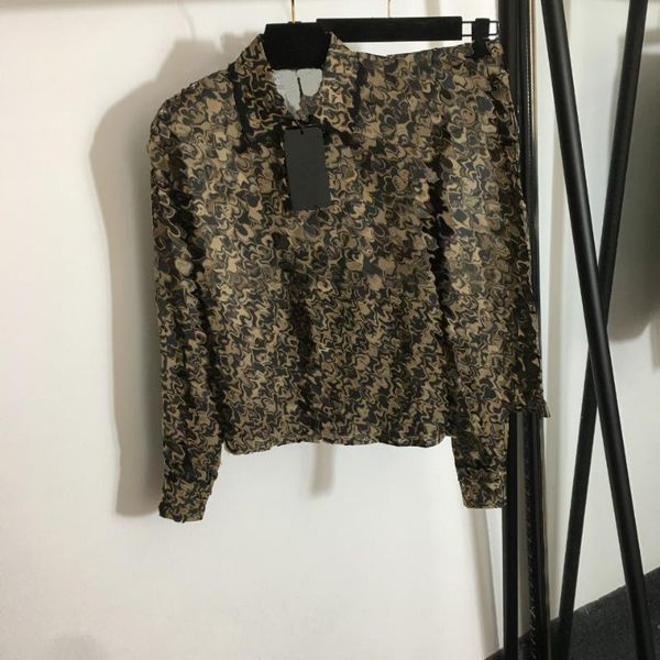 women's jackets 2021 f spring and summer brand letter print celebrity casual wind high waist thin short skirt set female, Black;brown
women's jackets 2021 f spring and summer brand letter print celebrity casual wind high waist thin short skirt set female, Black;brown