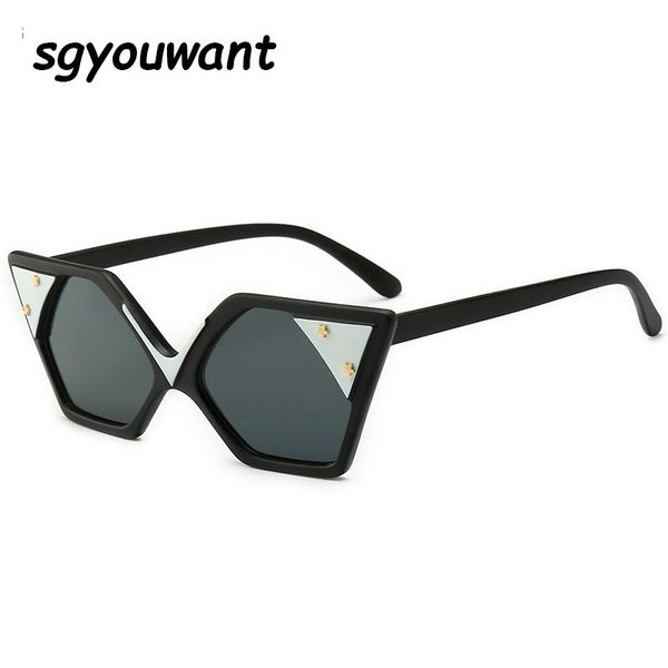 sgyouwant personality rivet cat eye sunglasses women brand designer female flat rose gold mirror sun glasses ladies eyewear, White;black
sgyouwant personality rivet cat eye sunglasses women brand designer female flat rose gold mirror sun glasses ladies eyewear, White;black