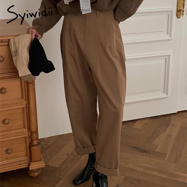women's pants & capris syiwidii for women black streetwear female high waist harem fashion zipper cotton full length 2021 korean, Black;white
women's pants & capris syiwidii for women black streetwear female high waist harem fashion zipper cotton full length 2021 korean, Black;white