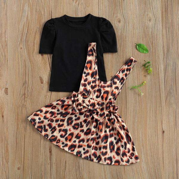 clothing sets 1-4years baby short sleeve + leopard print strap dress with bow decoration loose version summer, White
clothing sets 1-4years baby short sleeve + leopard print strap dress with bow decoration loose version summer, White