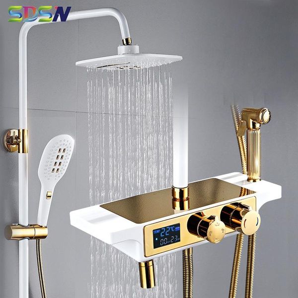 digital shower set sdsn white gold bathroom faucet thermostatic bath system rainfall bathtub sets
digital shower set sdsn white gold bathroom faucet thermostatic bath system rainfall bathtub sets