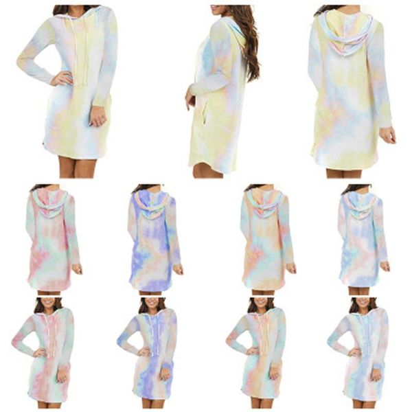 womens tie-dye hoodie pocket dresses fashion trend gradient long sleeve short skirts designer female casual loose hooded tees dress, Black;gray
womens tie-dye hoodie pocket dresses fashion trend gradient long sleeve short skirts designer female casual loose hooded tees dress, Black;gray