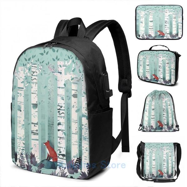 backpack funny graphic print the birches usb charge men school bags women bag travel laptop
backpack funny graphic print the birches usb charge men school bags women bag travel laptop
