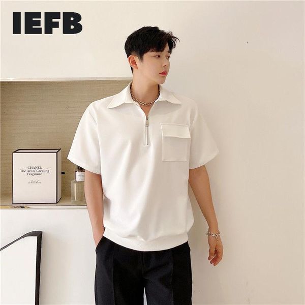 men's polos iefb korean fashion shirt pullover zipper design casual loose short sleeve tee black white clothing male 9y7901, White;black
men's polos iefb korean fashion shirt pullover zipper design casual loose short sleeve tee black white clothing male 9y7901, White;black