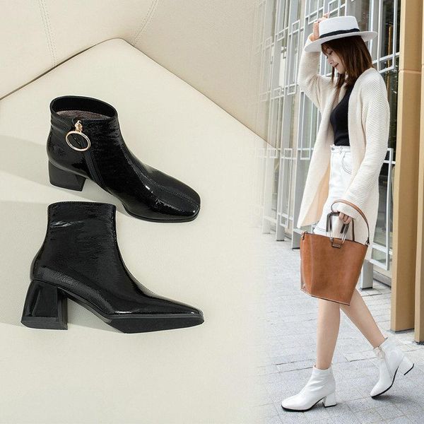 boots chunky heels vintage zipper women classic ankle party dancing shoes woman autumn winter plus size 42 43, Black
boots chunky heels vintage zipper women classic ankle party dancing shoes woman autumn winter plus size 42 43, Black