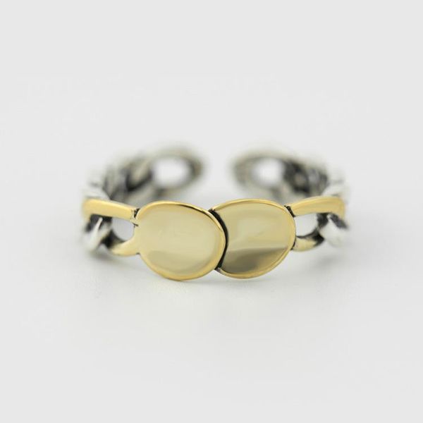cluster rings japan and south korea wind s925 pure silver ring girl open personality simple finger hand-colored, Golden;silver 
cluster rings japan and south korea wind s925 pure silver ring girl open personality simple finger hand-colored, Golden;silver
