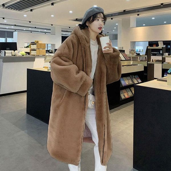 women's fur & faux 2021 women winter keep warm loose casual jacket female mid-length plush fashion coat ladies's outwear parka ny1, Black
women's fur & faux 2021 women winter keep warm loose casual jacket female mid-length plush fashion coat ladies's outwear parka ny1, Black
