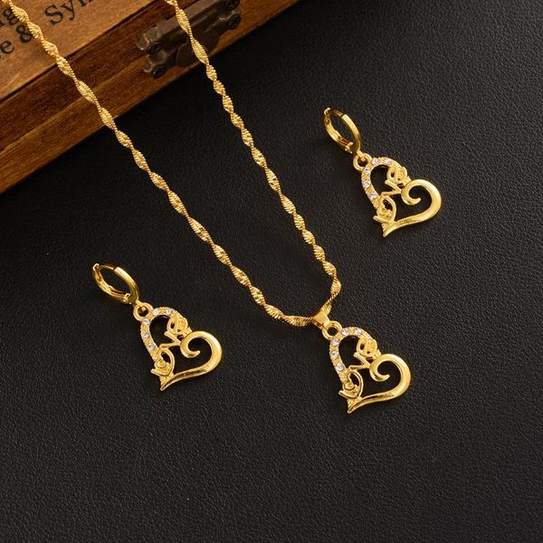 earrings & necklace cz zirconlove drop for lover gold plated chain fashion woman wedding bridal jewelry sets, Silver
earrings & necklace cz zirconlove drop for lover gold plated chain fashion woman wedding bridal jewelry sets, Silver