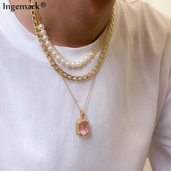 chains multilayer imitation pearl chain necklace colar bijoux femme geometric crystal pendant collier grunge jewelry for women, Silver
chains multilayer imitation pearl chain necklace colar bijoux femme geometric crystal pendant collier grunge jewelry for women, Silver