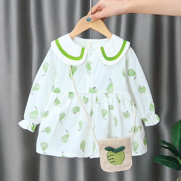 girl's dresses born kids girls full sleeve dress with bag casual infan girl fruits print clothes princess costumes toddler vestidos, Red;yellow
girl's dresses born kids girls full sleeve dress with bag casual infan girl fruits print clothes princess costumes toddler vestidos, Red;yellow
