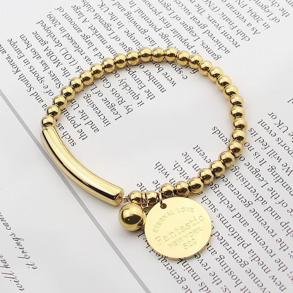 charm bracelets double elastic rope beads round bracelet for women titanium steel gold color jewelry lover gift, Golden;silver
charm bracelets double elastic rope beads round bracelet for women titanium steel gold color jewelry lover gift, Golden;silver