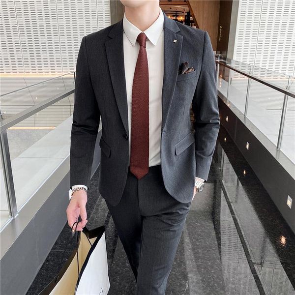 men's suits & blazers fashion wedding suit for men korean of slim business professional formal wear groomsmen groom costume homme, White;black
men's suits & blazers fashion wedding suit for men korean of slim business professional formal wear groomsmen groom costume homme, White;black