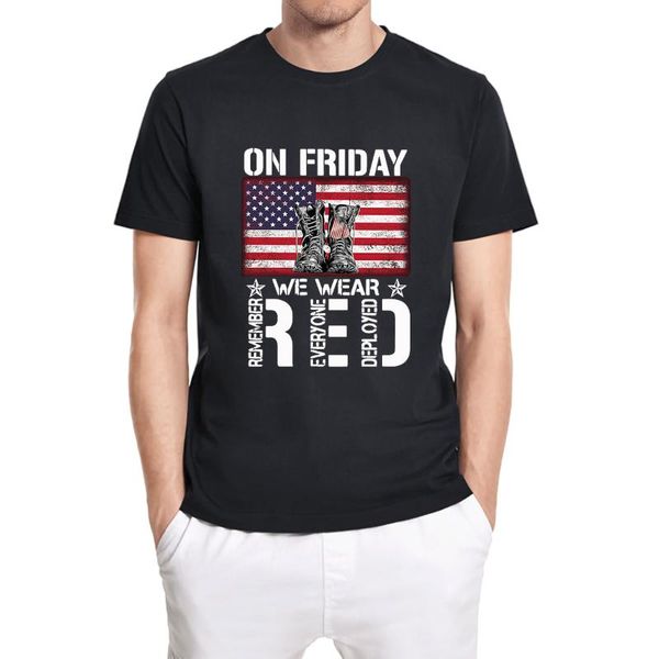 men's t-shirts american flag on friday we wear red remember everyone deployed vintage t-shirt short sleeve t shirt cotton tee, White;black
men's t-shirts american flag on friday we wear red remember everyone deployed vintage t-shirt short sleeve t shirt cotton tee, White;black