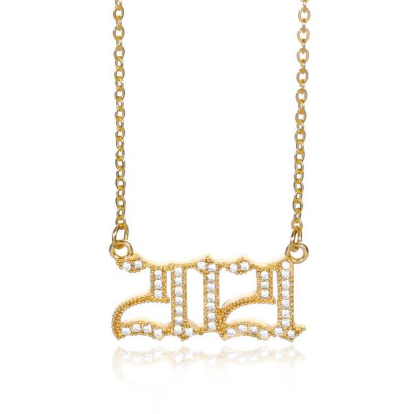 pendant necklaces gothic charm graduation 2021 year number necklace crystal zircon stainless steel aesthetic wedding birth gift jewelry, Silver 
pendant necklaces gothic charm graduation 2021 year number necklace crystal zircon stainless steel aesthetic wedding birth gift jewelry, Silver