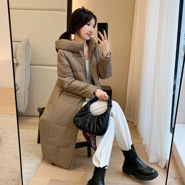 women's leather & faux 2021 winter down jacket women coat 90% white duck real sheepskin loose luxury warm outerwear fashion streetwear, Black
women's leather & faux 2021 winter down jacket women coat 90% white duck real sheepskin loose luxury warm outerwear fashion streetwear, Black