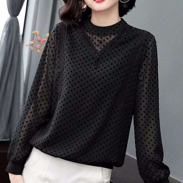 women's blouses & shirts diamond long sleeve chiffon shirt femal stitching fashion solid color stand collar simple style bottoming blou, White
women's blouses & shirts diamond long sleeve chiffon shirt femal stitching fashion solid color stand collar simple style bottoming blou, White