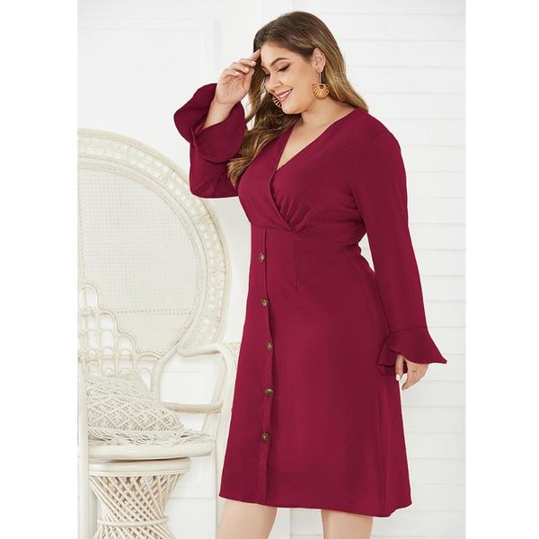 casual dresses 2021 autumn women dress party evening v neck high waist ruffles elegant ladies vestidos xq275, Black;gray
casual dresses 2021 autumn women dress party evening v neck high waist ruffles elegant ladies vestidos xq275, Black;gray
