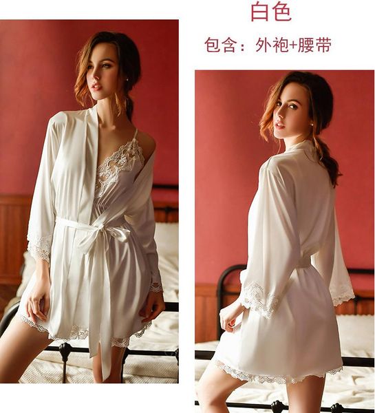 women's sleepwear european beauty spring and summer thin simulation silk nightgown long-sleeved ice large size simple home service, Black;red
women's sleepwear european beauty spring and summer thin simulation silk nightgown long-sleeved ice large size simple home service, Black;red