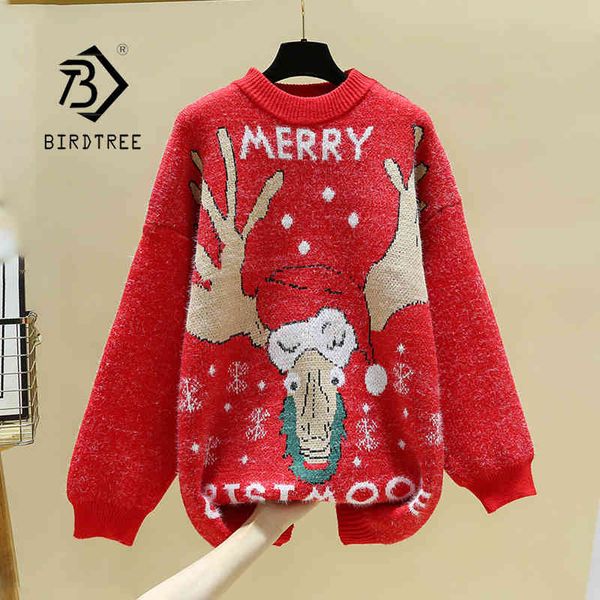 women christmas sweater thick warm winter pullovers red deer elk print jumper full sleeve knitted stylish girl t0n447t 210430, White;black
women christmas sweater thick warm winter pullovers red deer elk print jumper full sleeve knitted stylish girl t0n447t 210430, White;black