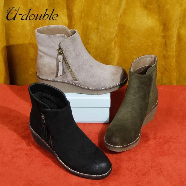 boots u-double brand women shoes winter green big size 2021 fashion autumn ankle short woman high heel flat boot, Black
boots u-double brand women shoes winter green big size 2021 fashion autumn ankle short woman high heel flat boot, Black