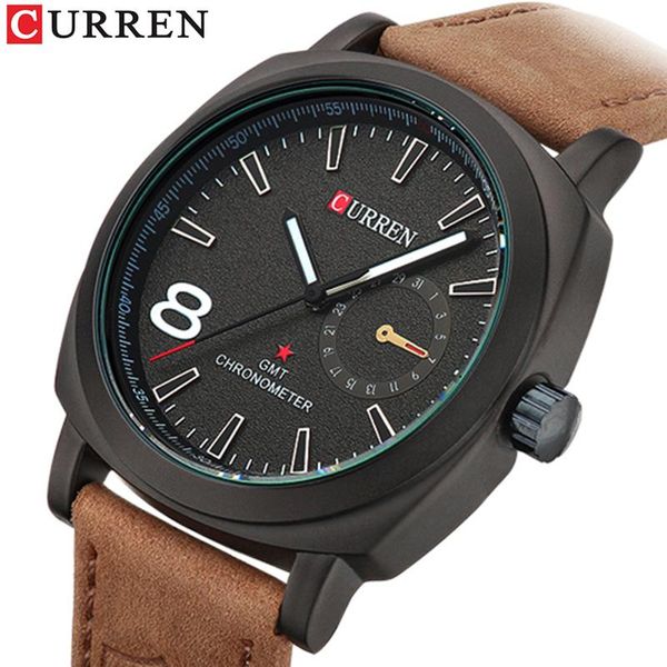 wristwatches curren classic leather men watches sport waterproof quartz watch military clock date male wristwatch relogio masculino, Slivery;brown
wristwatches curren classic leather men watches sport waterproof quartz watch military clock date male wristwatch relogio masculino, Slivery;brown