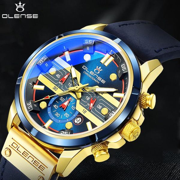 

wristwatches gold mens watches brand leather date chronograph waterproof business quartz sport watch for men luxury relogio masculino, Slivery;brown