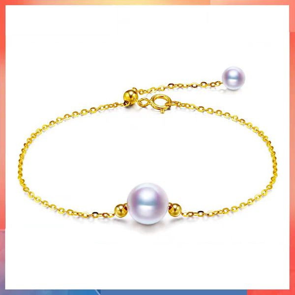 other bracelets zhixigenuine 18k gold pearl bracelet 7-8mm round natural freshwater jewelry lady accessories fashion wedding gift, Golden;silver
other bracelets zhixigenuine 18k gold pearl bracelet 7-8mm round natural freshwater jewelry lady accessories fashion wedding gift, Golden;silver