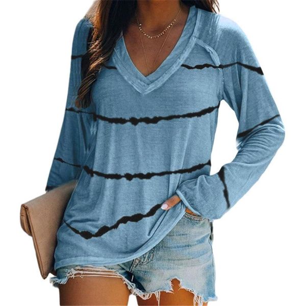 women's t-shirt summer striped print loose women casual cotton long-sleeve v-neck tee-shirts female 2021 fashion s-2xl, White
women's t-shirt summer striped print loose women casual cotton long-sleeve v-neck tee-shirts female 2021 fashion s-2xl, White