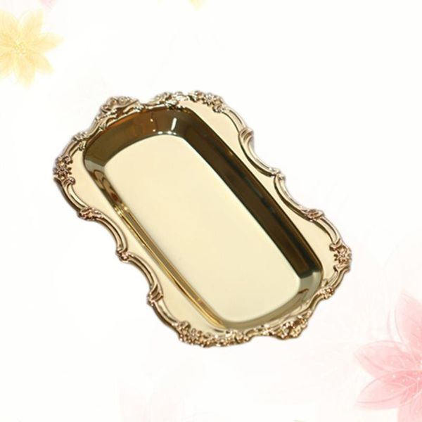 dishes & plates rectangle towel tray cake dish fruit dessert plate decorative tableware for wedding party home (golden)
dishes & plates rectangle towel tray cake dish fruit dessert plate decorative tableware for wedding party home (golden)