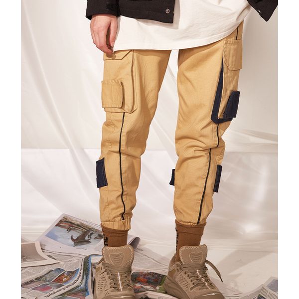 pant men autumn streetwear multi-pocket casual hip hop letter printed elastic waist male joggers sweatpants trousers, Black
pant men autumn streetwear multi-pocket casual hip hop letter printed elastic waist male joggers sweatpants trousers, Black