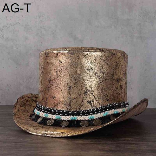 new fashion women leather hat president lday fedora hat magic flat steampunk cosplay pork pie party cap 3 size, Blue;gray
new fashion women leather hat president lday fedora hat magic flat steampunk cosplay pork pie party cap 3 size, Blue;gray