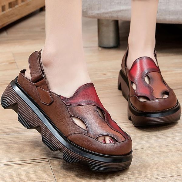 sandals genuine leather summer for women 2021 thick bottom high flat platform wedges footwear female fashion outdoor sandalies, Black
sandals genuine leather summer for women 2021 thick bottom high flat platform wedges footwear female fashion outdoor sandalies, Black
