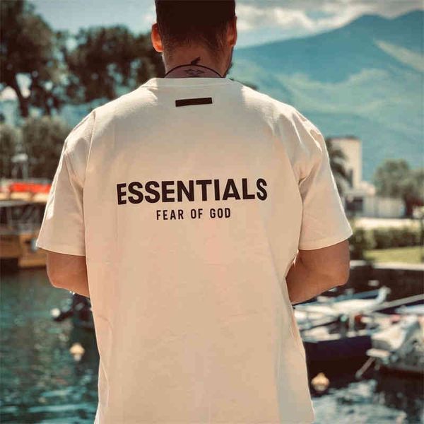 21 silicone short sleeve fog essentials double line season 7 high street loose casual t-shirt, White;black
21 silicone short sleeve fog essentials double line season 7 high street loose casual t-shirt, White;black