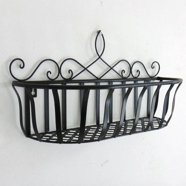 hooks & rails wall wrought iron shelf wall-mounted storage rack basket living room bedroom platform container (black)
hooks & rails wall wrought iron shelf wall-mounted storage rack basket living room bedroom platform container (black)