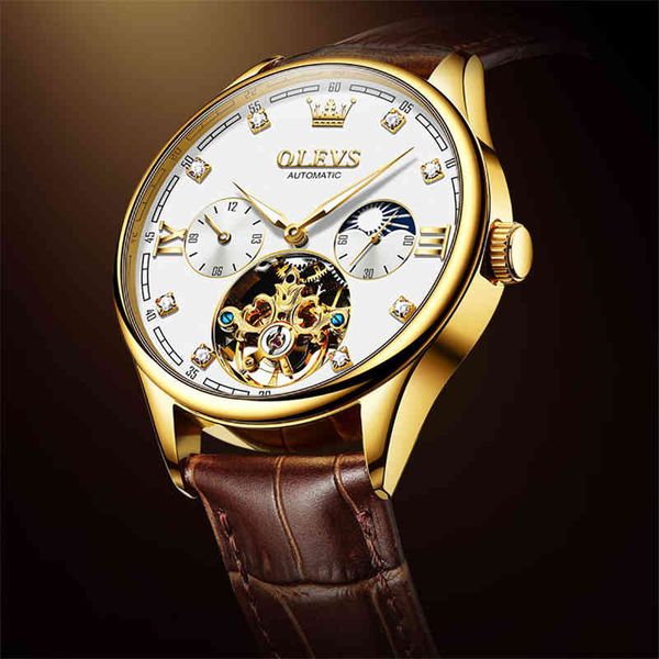watches automatic for mark men mechanical flywheel leather clock waterproof fashion business watch relogio masculino, Slivery;brown
watches automatic for mark men mechanical flywheel leather clock waterproof fashion business watch relogio masculino, Slivery;brown