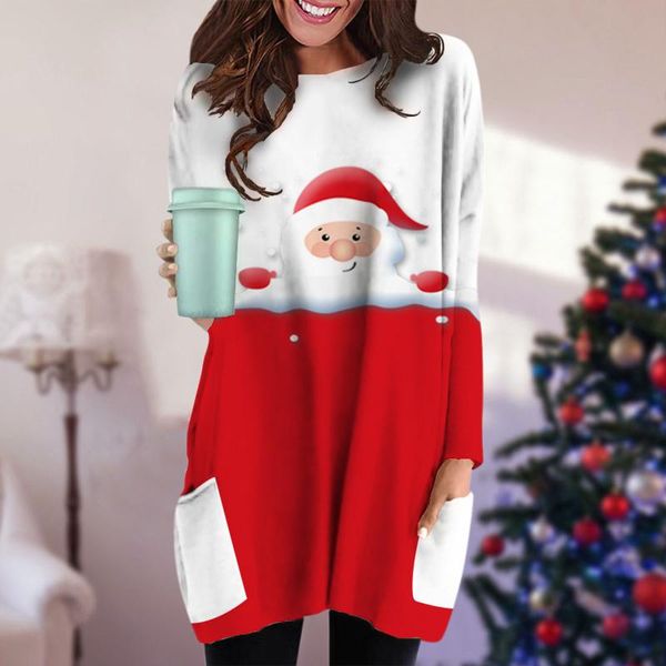 women's t-shirt christmas t shirt women clothing kawaii santa claus print long-sleeved o neck casual pullover with pocket plus size top, White
women's t-shirt christmas t shirt women clothing kawaii santa claus print long-sleeved o neck casual pullover with pocket plus size top, White